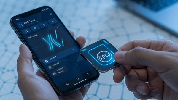 NFC Tools��������չʾ���ֻ�����NFC��ǩ��ȡ���ݵĳ������Ƽ�����ɫ��������ִ����