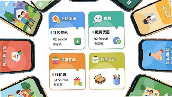 �ҳ�APP���ܽ����ͼ���廭��չʾ������Ѷ���ɷѡ��Żݡ����ﻥ���Ĵ�ģ�飬��ƽ����ƣ�����ɫ�ʣ��ֻ���������