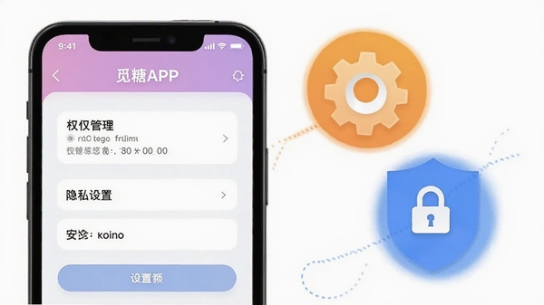 ����APP���ý����ͼ��չʾȨ�޹�������˽����ѡ��ֻ���Ļ���г���ͼ�������ͼ�꣬���ְ�ȫ���Ż�����