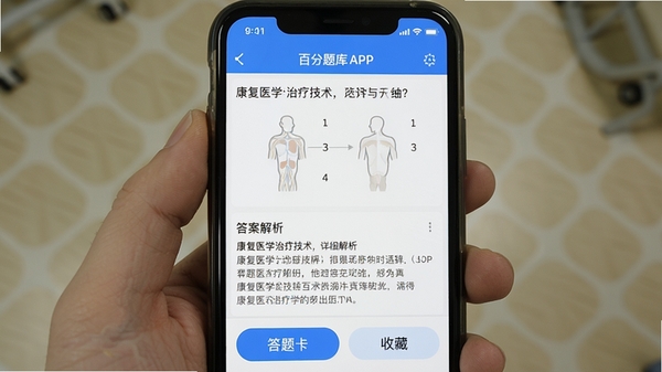 ����ҽѧ���Ƽ����ٷ����APP��������棬�ֻ���ʾһ������ҽѧѡ���⣬�·�����ϸ�𰸽���������ɾ���ˬ���д��⿨���ղذ�ť����ɫ��ɫ������ʵӦ�ý�ͼ���