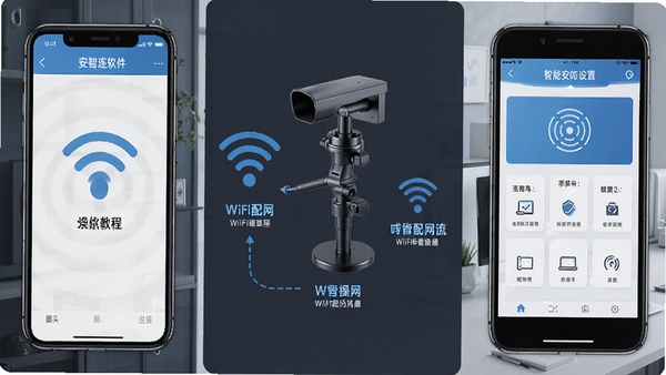 ���������������̳�ʾ��ͼ���ֻ�������ͷ���Ӳ���չʾ��WiFi�������̣����ܰ������ý���