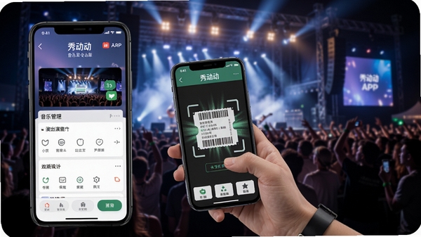 �㶯רҵ��APP����չʾ�����ֽ��ֳ�������Աʹ���ֻ�ɨ�����Ʊ������Ϊ��̨�ƹ��������Ⱥ��������רҵ��Ч��ͻ���ƶ����ݳ���������