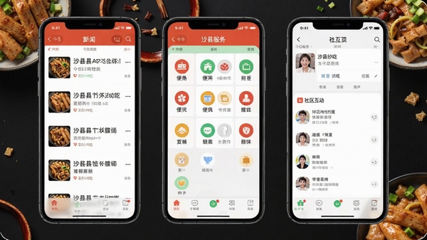 ����ɳ��APP���ܽ����ͼ��չʾ�����б����������ͼ���������������ҳ�棬�ֻ�ģ��չʾ�������������࣬���ɳ��С��Ԫ�ص�׺