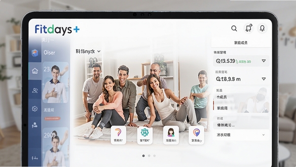 Fitdays+������ͥ��Ա�������û��л�����չʾͼ