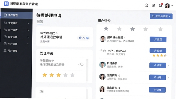 �����̼Ұ��ۺ�������棬��ʾ�������˿�������û������б������лظ���ť���Ǽ����֣���������