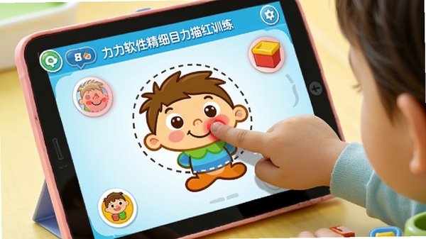 �Ӽ�����ѵ��������ϸĿ�����ѵ�����棬��ͯ��ָ�������軭��ͨͼ������Ļ��ʾ��ɫ����ƫ����ʾ������ɫ���������ã��ʺ϶�ͯ�Ӿ�ѵ������