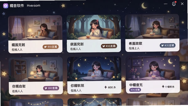 Ŵ�������������������б����棬չʾ�����ͬ����ķ��俨Ƭ��ÿ����Ƭ�з������ơ����������������ǩ������Ϊ��ܰ��ҹ���ǿշ��