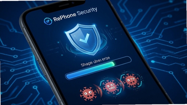 RePhone Security�ֻ���ȫɨ����棬��ɫ�Ƽ��б���������ͼ�꣬ɨ���������������⶯��