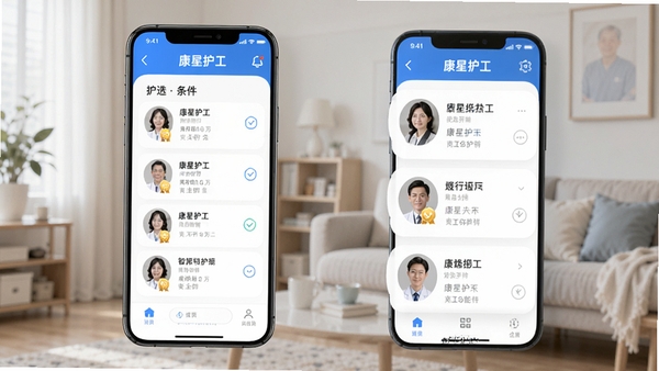 ���ǻ���APP����ƥ�令������ʾ��ͼ���ֻ�����չʾ����ɸѡ�������Ƽ��б�������ͷ��������֤���£���������UI��ƣ�ͻ�����ǻ���Ʒ��