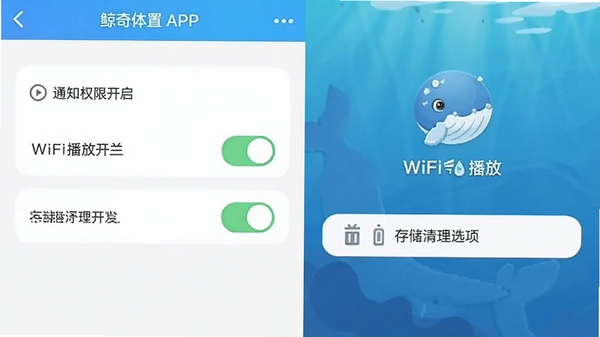 ��������APP�������ý����ͼ��չʾ֪ͨȨ�޿�����WiFi���ſ��غʹ洢����ѡ�����������