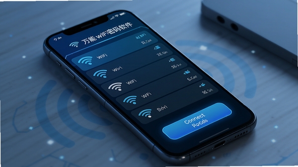 ����wifi������������չʾ���ֻ���Ļ��ʾ�ܱ�WiFi�б������Ӱ�ť���Ƽ�����ɫ�������UI���