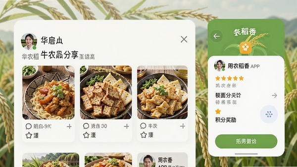 ��ũ����APP�����������棬�û�ɹ������ũ��Ʒ��ʳ����������ֽ�������չʾͼ