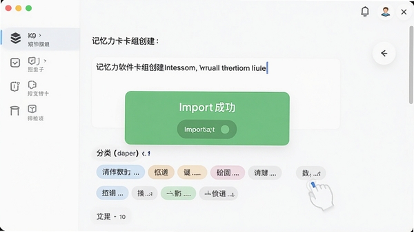 �������������鴴�����棬�û����������ı����ݣ�������ʾ����ɹ���ʾ������ǩѡ�������ִ�