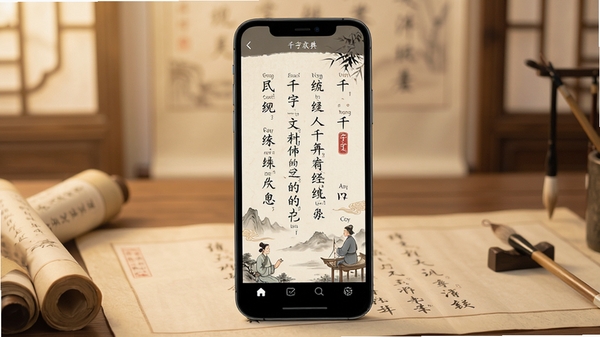 ǧ������������չʾ���ֻ���Ļ�г���ǧ���ľ���ƪ�£�����ƴ����ע�;����й���廭���ŵ�ˮī������ůɫ���������ϢŨ�񣬸���UIչʾͼ