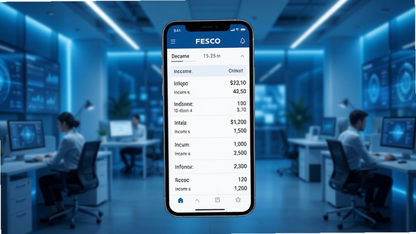 FESCOӦ��н�ʲ�ѯ����չʾ���ֻ���Ļ��ʾ��ϸ���ʵ��б�����������������۳���ϸ������Ϊ�ִ����칫��������ɫ�Ƽ���ɫ��������UI���ͼ