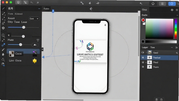��Ƭ��������༭���棬�û������޸���Ƭ�ϵ�������Ϣ��logo��������ʾ������ڻ��顢��ɫѡ������ͼ�������壬�ֻ���Ļ����ƬʵʱԤ��Ч����ͻ�����ɱ༭����