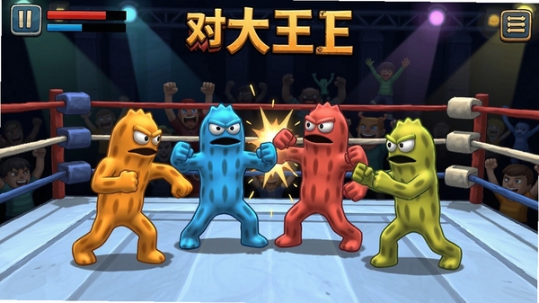 �Կ�������Ϸ�����Ҷ�ģʽ���棬�ĸ���Ƥ�˽�ɫ����̨�ϻ�ս