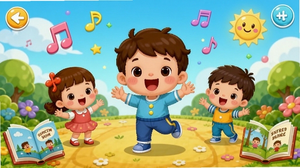 ��Ѷ�����¶���Ƭ����������չʾ���������пɰ��Ŀ�ͨ��ͯ��ɫ���ͷ׵���԰�ﳪ�����裬��Χ�����������͹����飬��������ܰ���ã��ʺ��׶���������