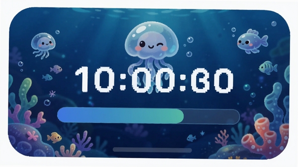 ˮĸ����app��רע��ʱ���棬չʾ�ɰ���ˮĸ����͵���ʱ������������Ϊ����ĺ�����ɫ�������������
