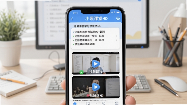 С�ڿ���HD�ֻ�ѧϰ���棬չʾ������ȼ���������������Ƶ�γ��б����������µ�ѧϰ���
